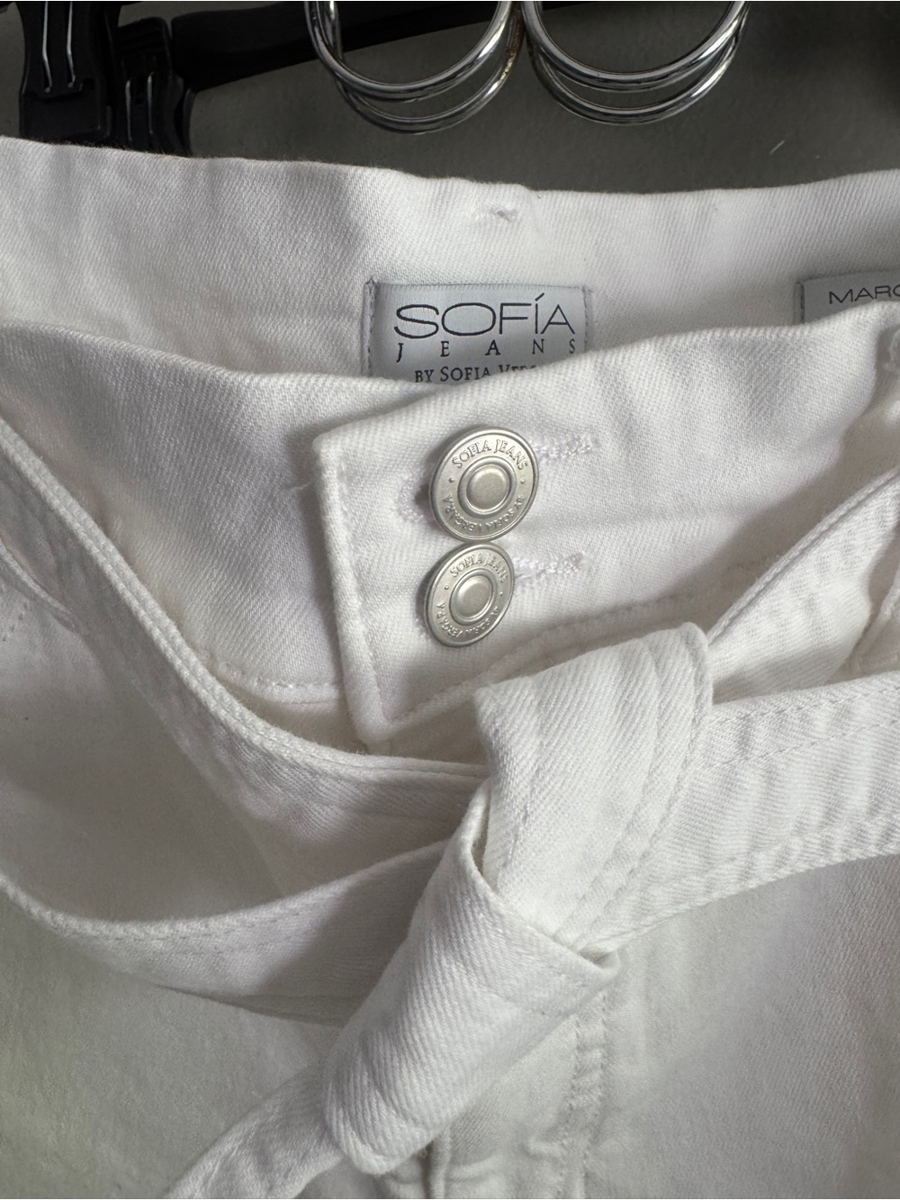 Sofia Jeans by Sofia Vergara Margot Wide Leg Super High-Rise White Jeans NWT 14 - Picture 4 of 15